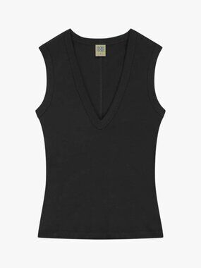 (LIKE NEW) FLORE FLORE | 100% COTTON "DEWI" V-NECK TANK TOP